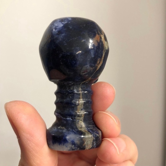 Sodalite Skull Halloween Crystal - Picture 3 of 6
